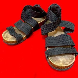 Black gladiator sandals